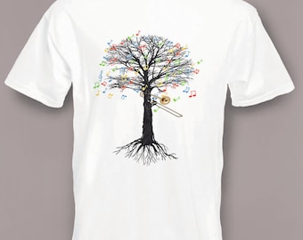 Trombone T-shirt Musical Tree Brass in all sizes