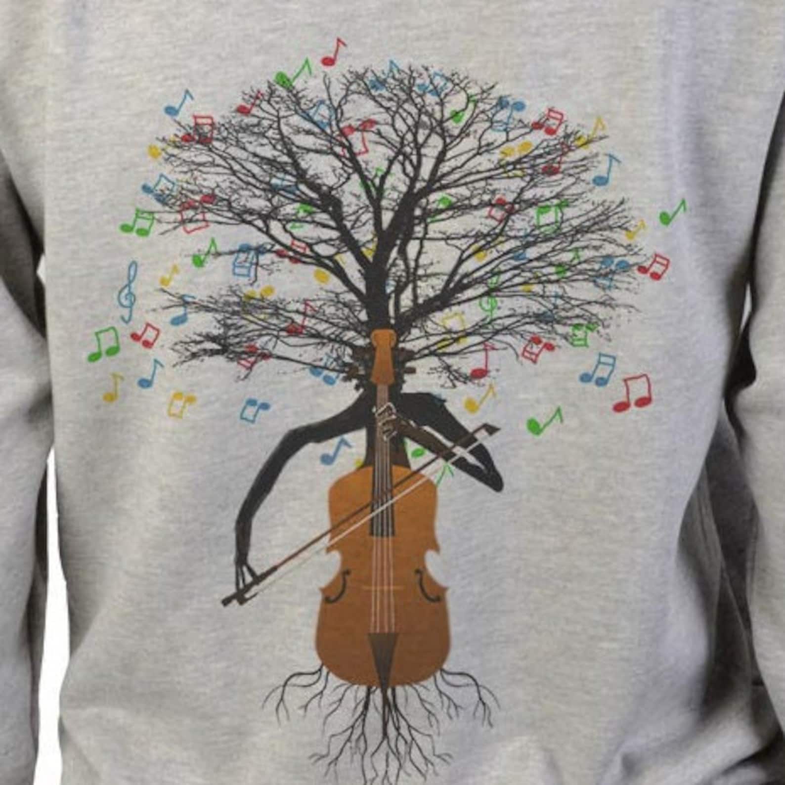 Cello Hoody Musical Tree Cellist violoncello in sizes up to Etsy