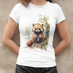 Red Panda T-Shirt cute T-Shirt  Gifts, Gifts For red panda Lovers lesser panda Lady Fit Tee