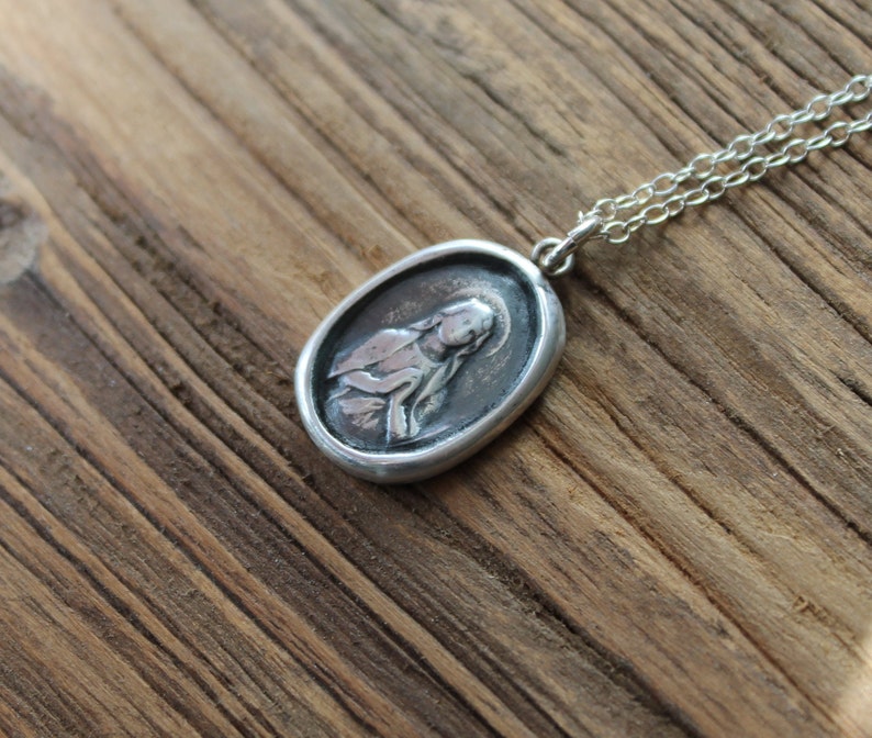 Our Lady of Beauraing-virgin With the Golden Heart Fine Silver - Etsy ...
