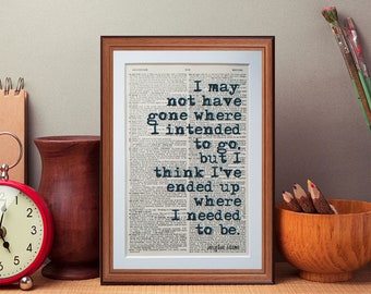 Douglas Adams quote - dictionary page literary art print home decor present gift books music