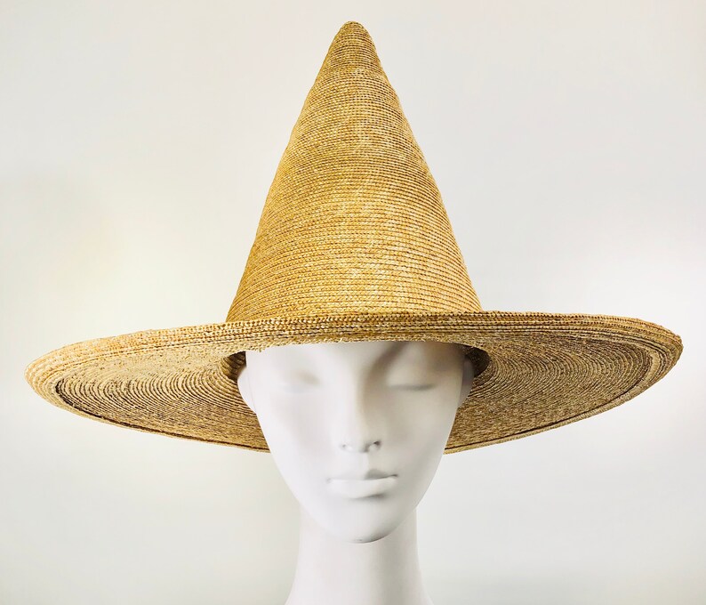 Natural Straw Witch Hat Etsy