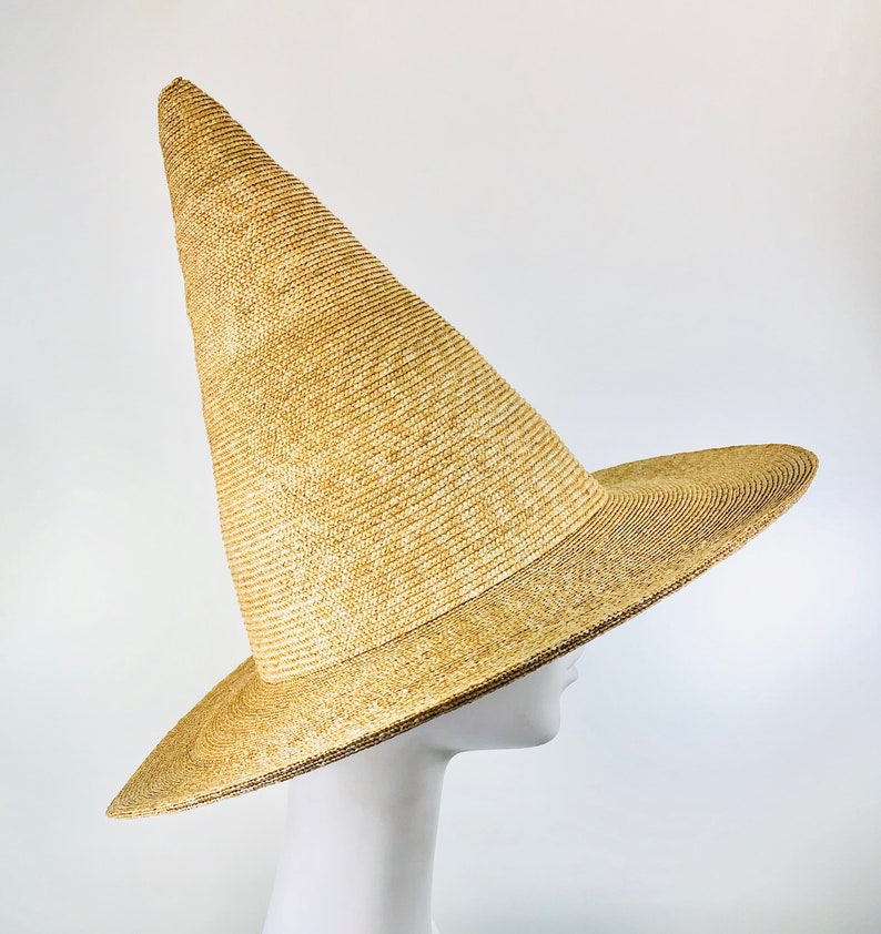 Natural Straw Witch Hat Etsy