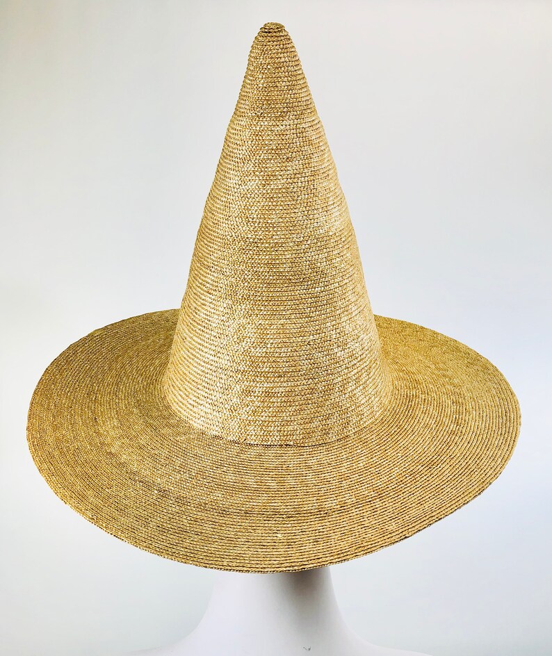 Natural Straw Witch Hat Etsy