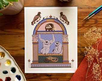 Endangered Species Art Print - "Forgotten Temple" - 8x10"