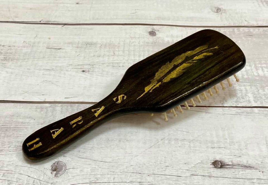 Personalized hairbrush with name gift for Sarah READY TO SHIP Etsy