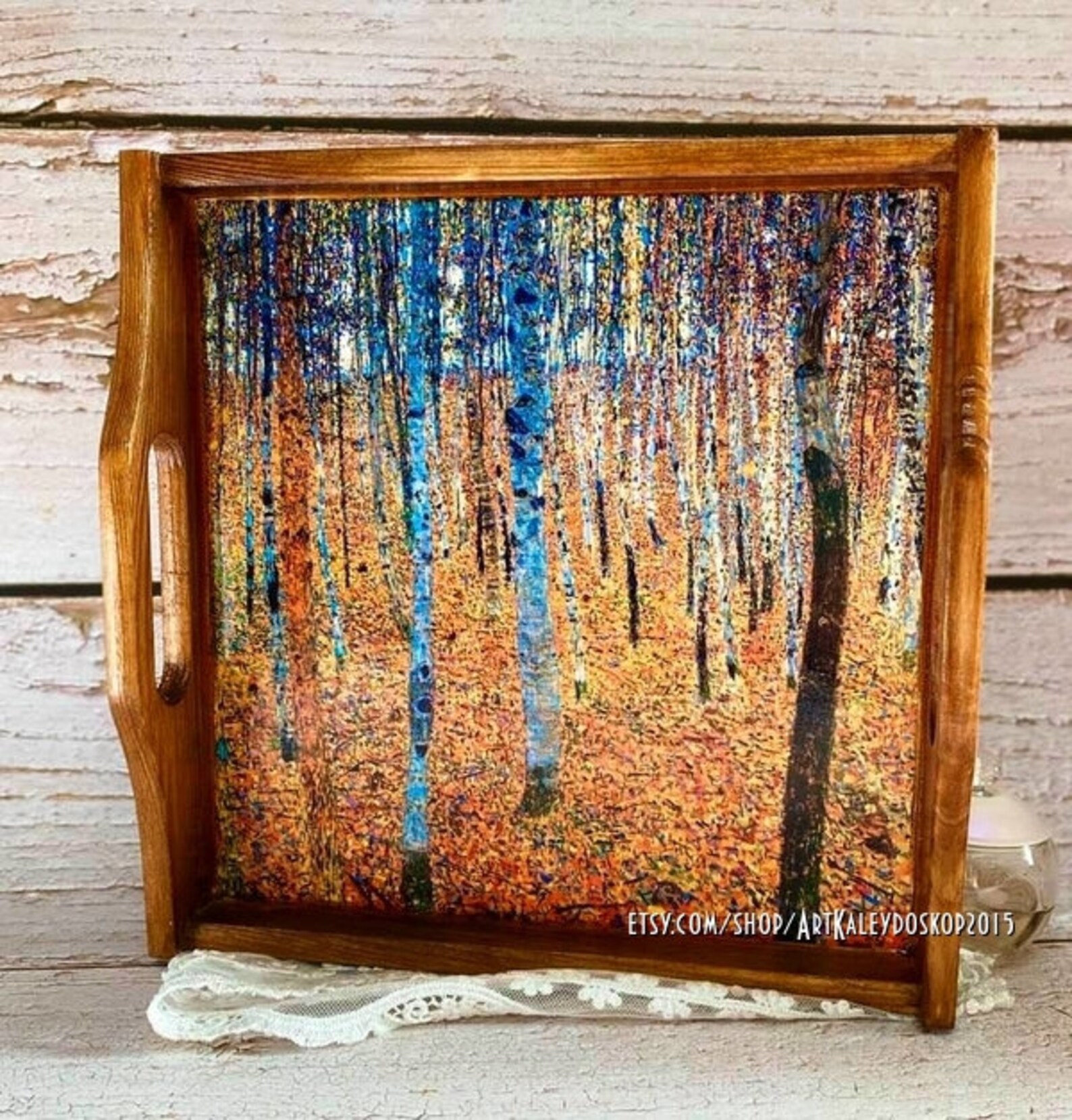 Bandeja de tocador Gustav Klimt Bosque de haya | Etsy