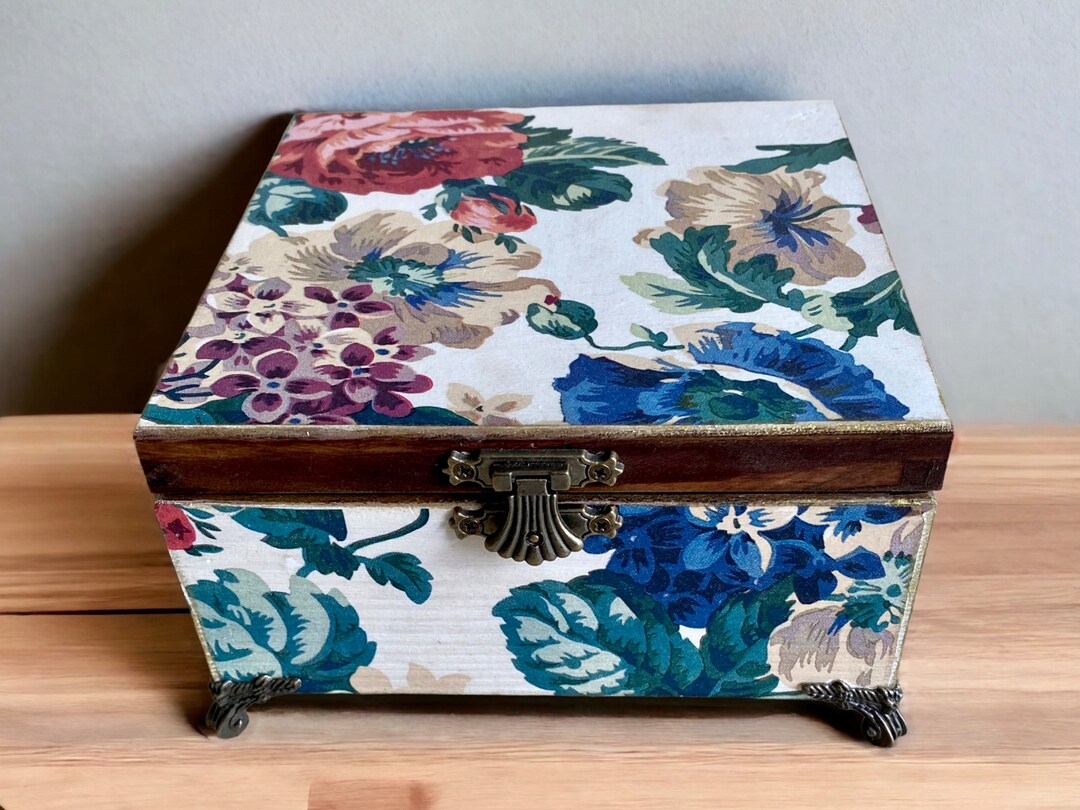 Black Friday Wooden Tea Box Jewelry Box Tea Organizer Tea Etsy