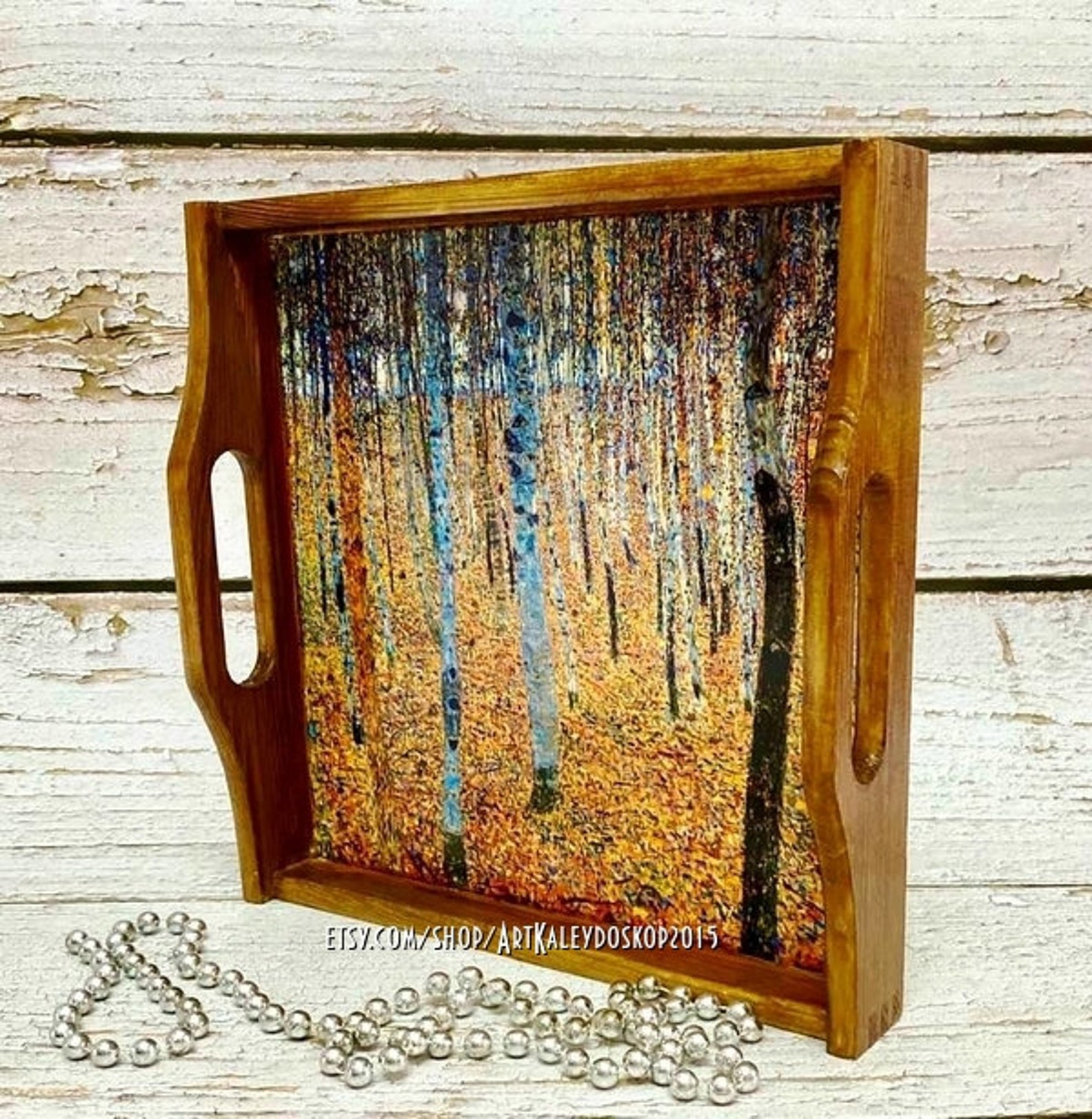 Bandeja de tocador Gustav Klimt Bosque de haya | Etsy