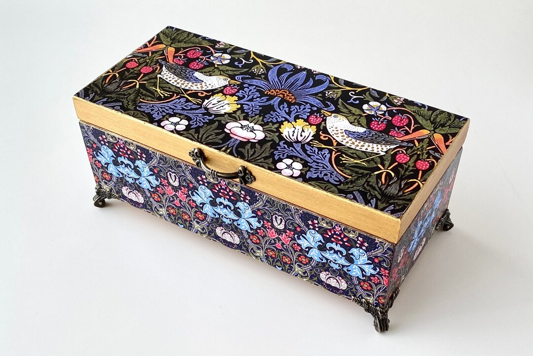 Tea Box William Morris Wooden Kitchen Box Tea Chest Tea Etsy