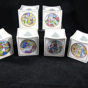 Christmas Votives by Hutschenreuther collection of 6 made in Germany holds votive or candle Excellent condition.