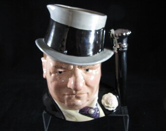 RARE Royal Doulton W C Fields personally signed Toby Mug / Pitcher Limited to 1982 The Celebrity  Edition personally signed.