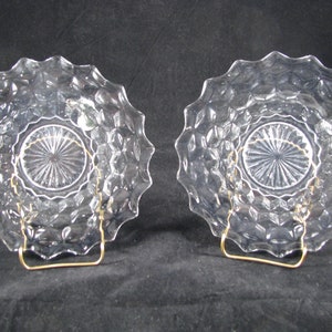 FOSTORIA AMERICAN pattern Pair ( 2 )  7 1/2&quot; salad plates Vintage very good condition we have several Pair We can combine shipping