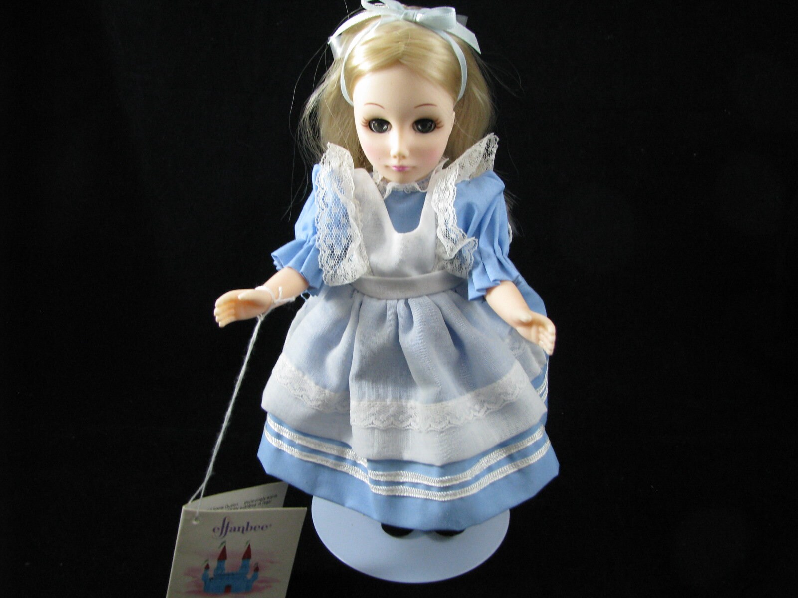 Effanbee Doll Alice in Wonderland FB1175 With Hang Tag and Stand Included 11 1 2 Tall No Box. Excellent Condition Etsy