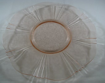 AMERICAN SWEETHEART Pink Depression Glass 12" salver made by MacBeth - Evens 1930-36 excellent condition