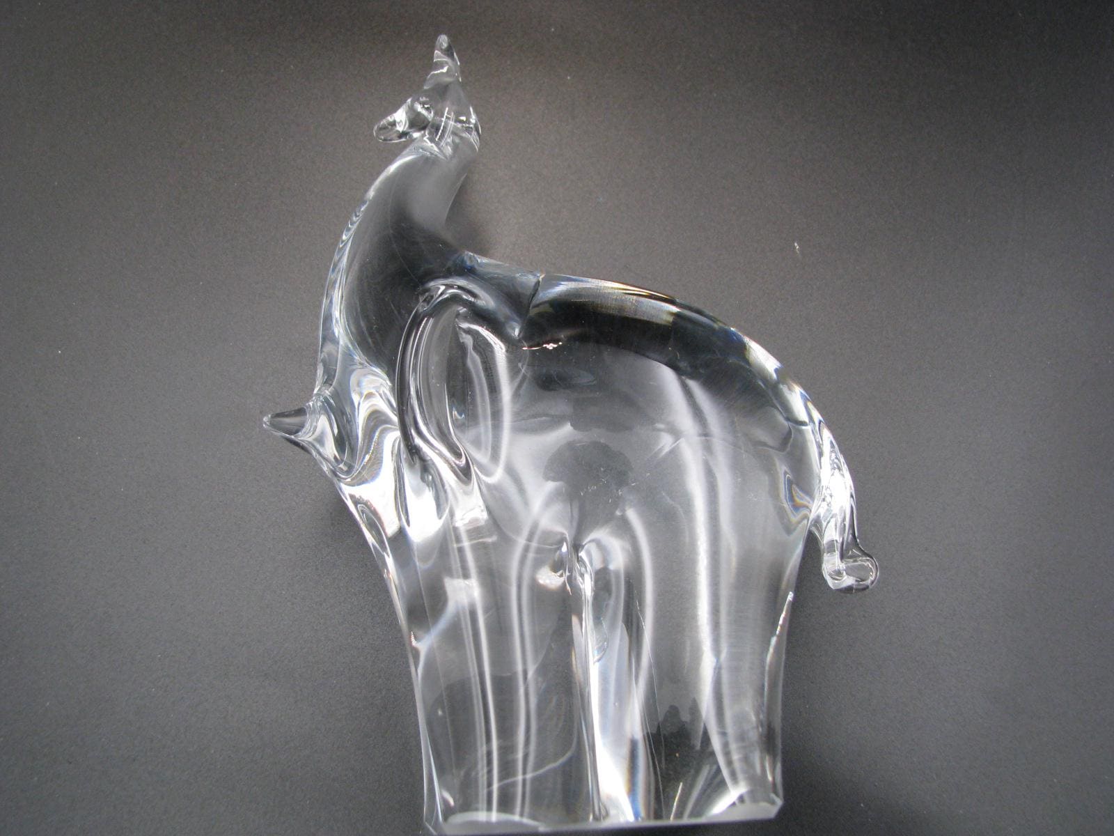 Signed Glass Elephant - Etsy