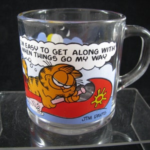 Garfield Odie McDonald’s Mug Cup Clear Color Graphics ~ USA 8 oz. Jim Davis 1978 Excellent condition
