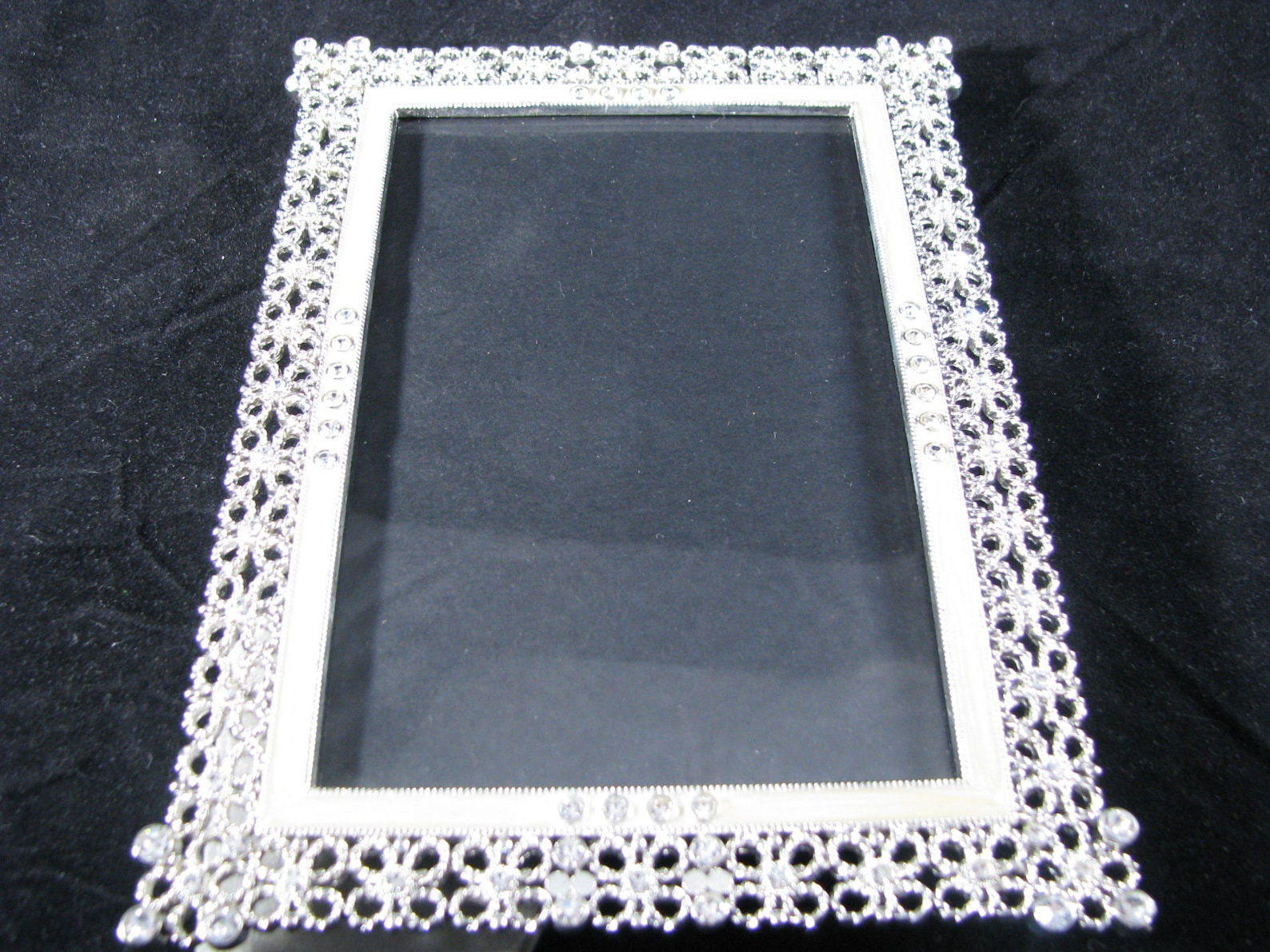 Rhinestone Picture Frame very fancy enameled border around Etsy