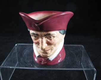 Royal Doulton Toby Mug / Pitcher The Cardinal 4 1/2" X 3"tall excellent condition