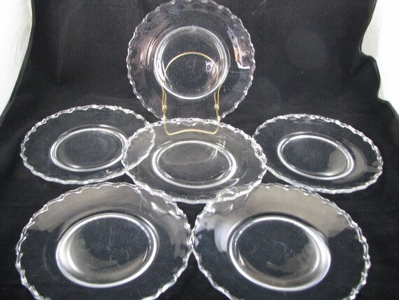 Fostoria Crystal CENTURY 8-1/2" Round Plates SET OF SIX 