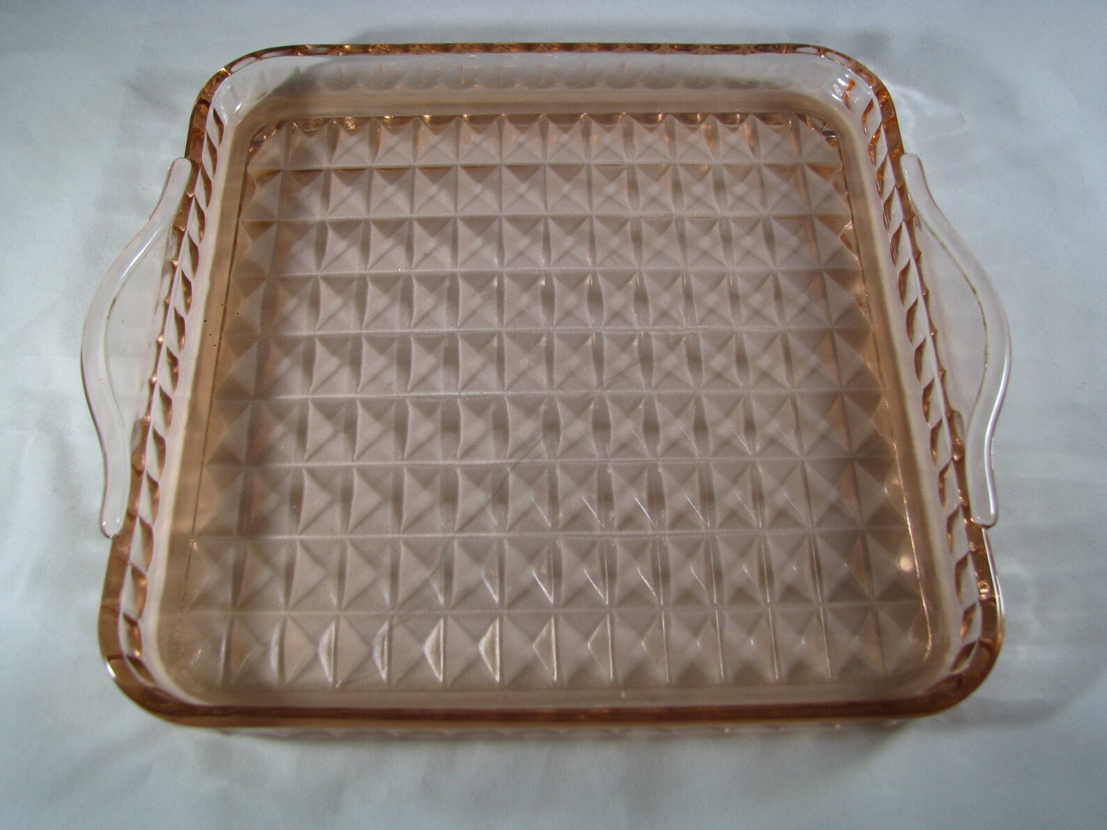 Windsor Pink Depression Glass Tray made 193646 9 3/4 X Etsy