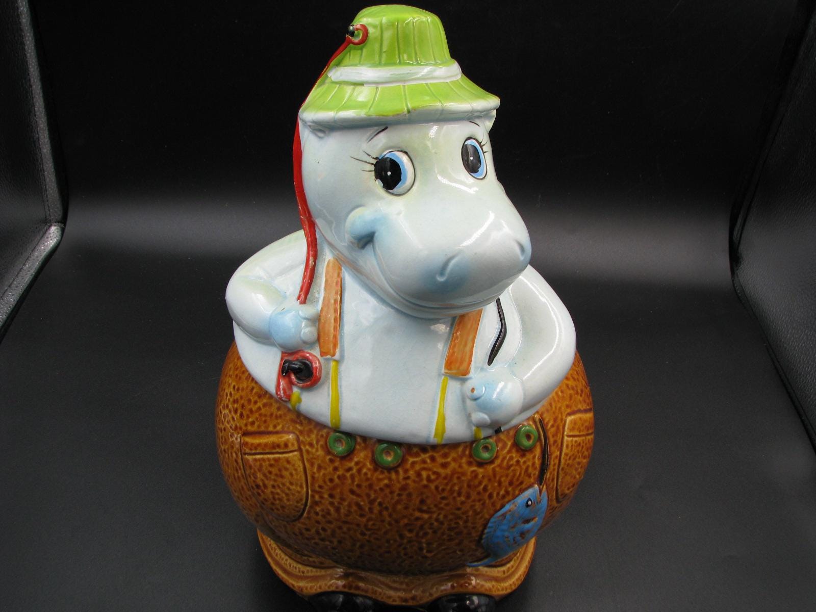 Vintage Hippopotamus Cookie Jar - Etsy