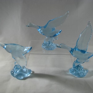 IMPERIAL Complete Set of 3 Mallards Horizon Blue Wins Down, Half, Up signed Excellent condition from Heisey mold Made for HCA 1980 only