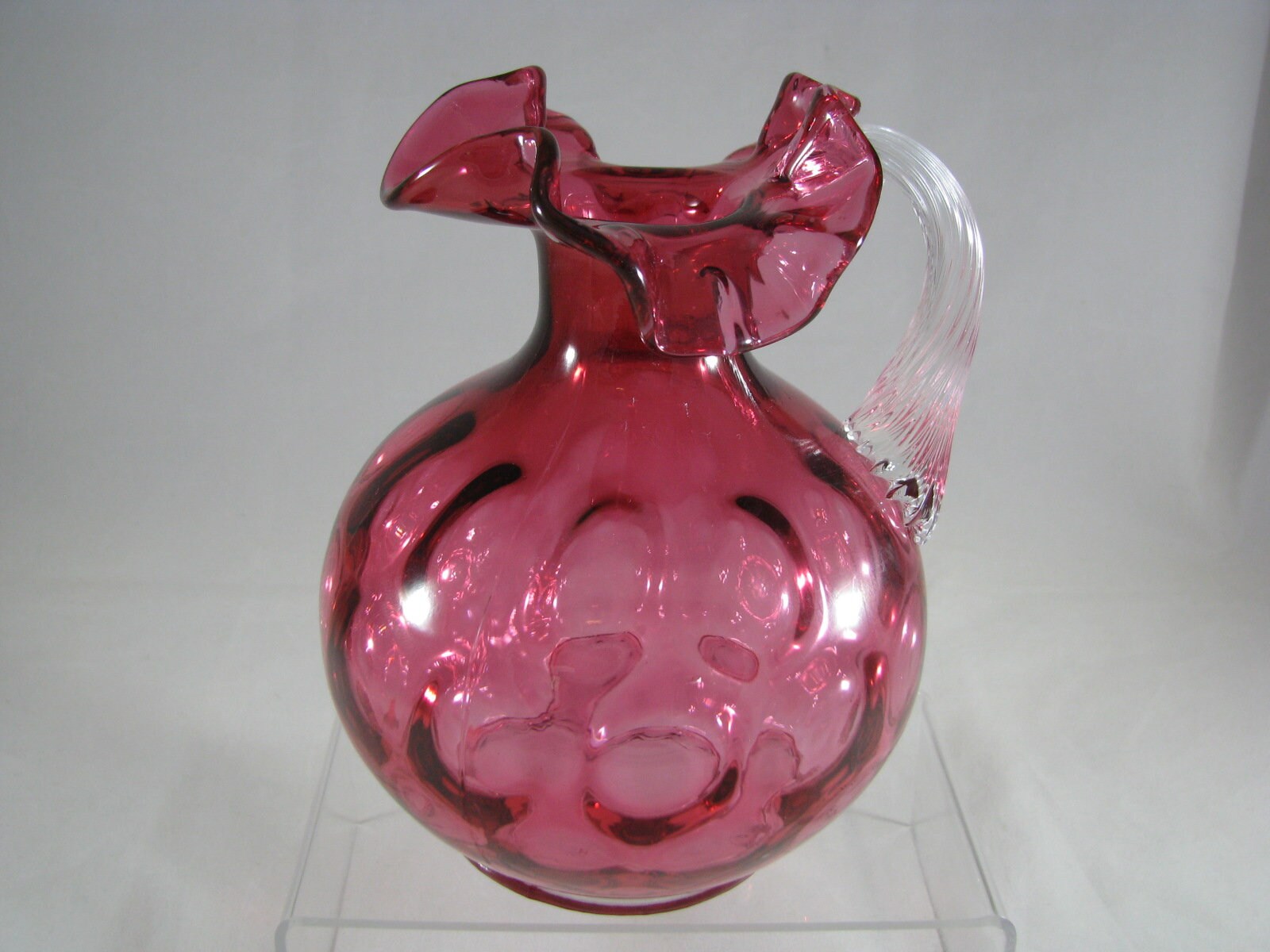 Cranberry Fenton Coin Dot - Etsy