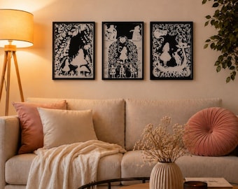 Triptych - Alice in Wonderland - Papercut