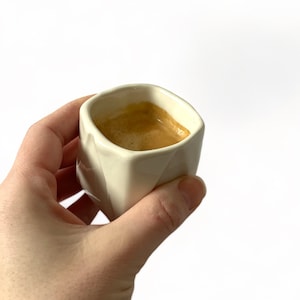 Origami style espresso cup made of porcelain image 2