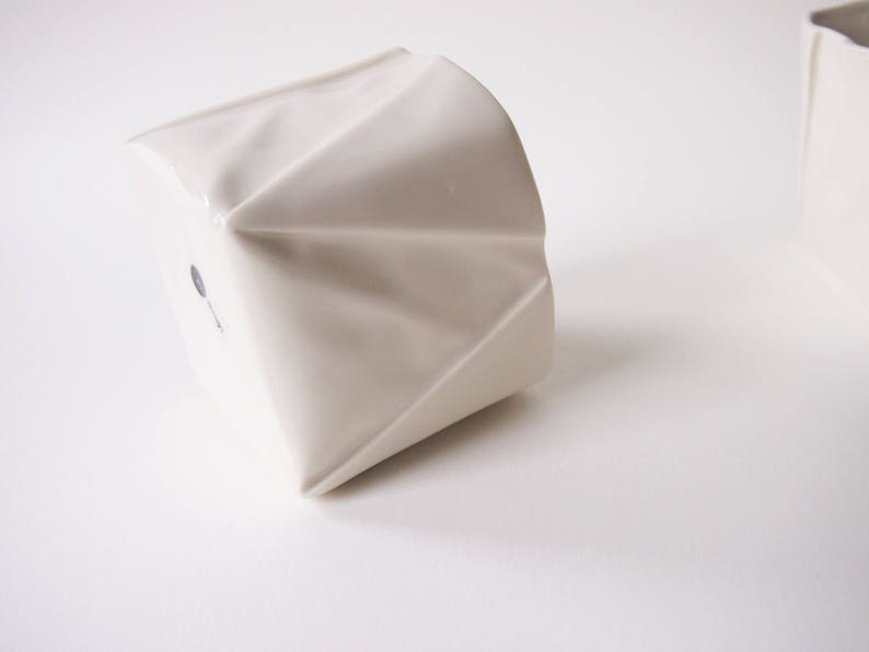 Origami Cup handmade of porcelain tea cup Coffee Cup in unique Origami design appears like folded paper