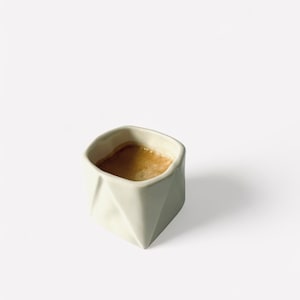 Origami style espresso cup made of porcelain image 1
