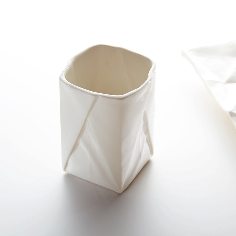 Porcelain Origami Cup Handmade Coffee Mug in Folded Paper - Etsy UK