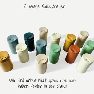 Saltshaker 'Soltdöös' handmade of porcelain, coloured spice container to refill matching our 'Tütei' egg cups image 10