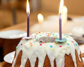 Kleine porseleinen kaarsenhouder | Handgemaakt | Taartkaarsen | Tafeldecoratie