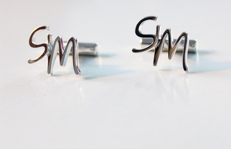 cufflinks with your initials or motif image 5