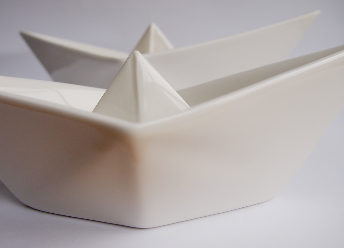 Bootjen Origami Boat Bowl in Paper Boat Design and Two Etsy Australia