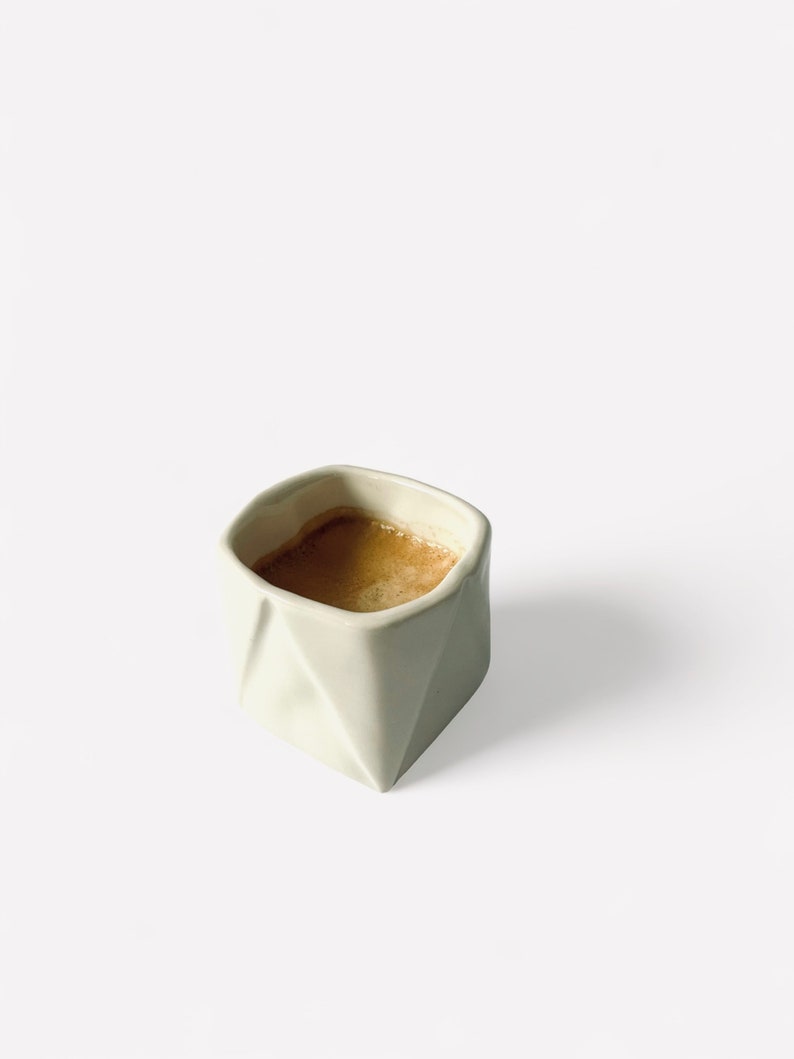 Origami style espresso cup made of porcelain image 6