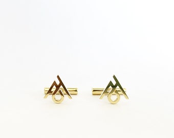 Cufflinks made from a logo, wedding logo, family crest are individually designed