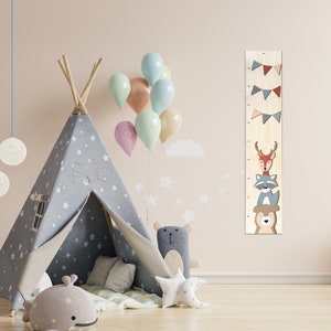 Babyparty DIY Kit - Messlatte aus Holz gestalten fürs Kinderzimmer perfekt als Gruppenaktivität/ Geschenk bei der Babyparty