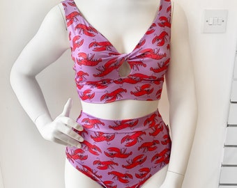 Lobster Bikini Top | Recycled Swimwear | Ethical Swimsuit