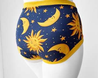 Sun & Moon High Waisted Adult Pants | Women's Knickers | Organic Cotton Underwear