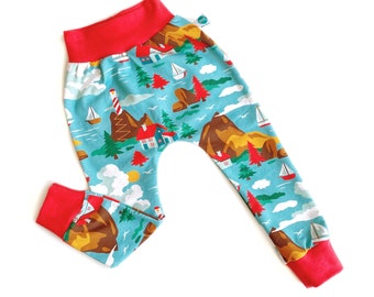 Sailboat Organic Jersey Leggings | Unisex Kids Clothing | Baby Trousers