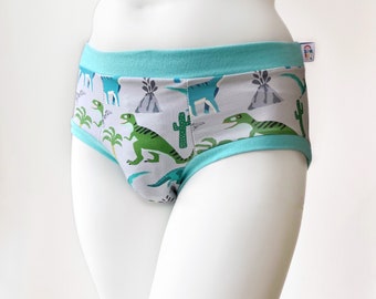 Dinosaur Pouch Front Briefs | Men’s Women’s Pants | Organic Cotton Underwear