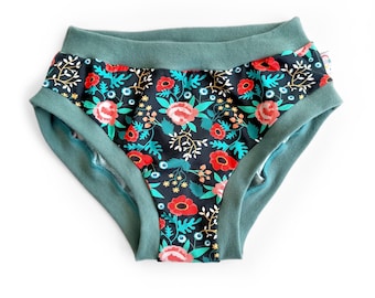 Floral Adult Pants | Women's Knickers | Organic Cotton Underwear