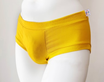 Culotte jaune à poche avant | Pantalons pour hommes | Sous-vêtements en coton biologique