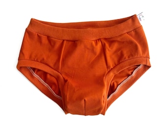 Orange Briefs mit Beutel | Herrenhosen | Unterwäsche aus Bio-Baumwolle