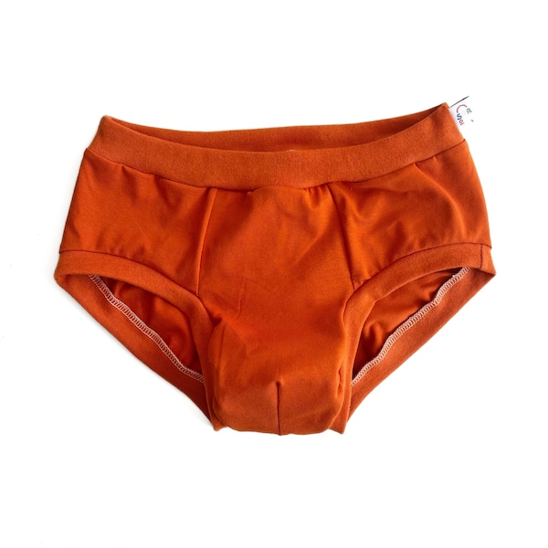 Orange Pouch Front Briefs | Men’s Pants | Organic Cotton Underwear