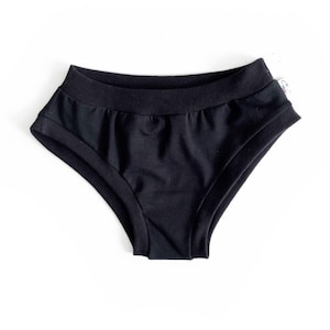Plain Black Adult Pants | Women&#39;s Knickers | Organic Cotton Underwear