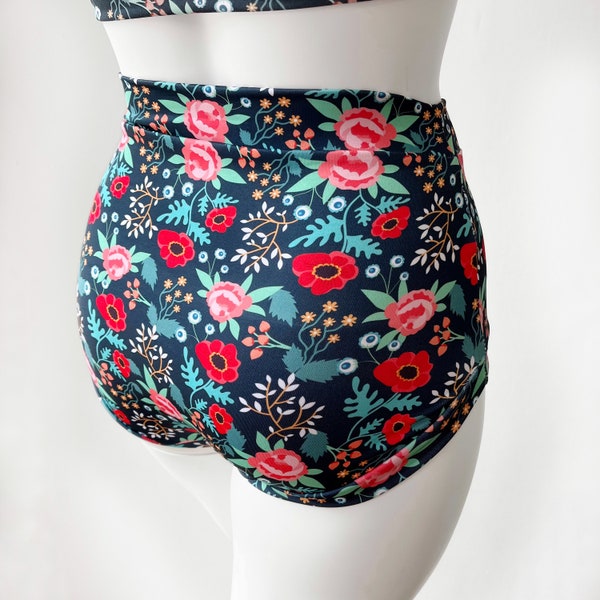 Floral Bikini Bottoms | Recycled Swimwear | Ethical Swimsuit